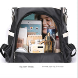 Women's Soft Leather Backpack Large Capacity Fashionable Versatile Travel Bag