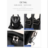 Women's Soft Leather Backpack Large Capacity Fashionable Versatile Travel Bag