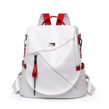 Women's Soft Leather Backpack Large Capacity Fashionable Versatile Travel Bag