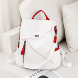Women's Soft Leather Backpack Large Capacity Fashionable Versatile Travel Bag