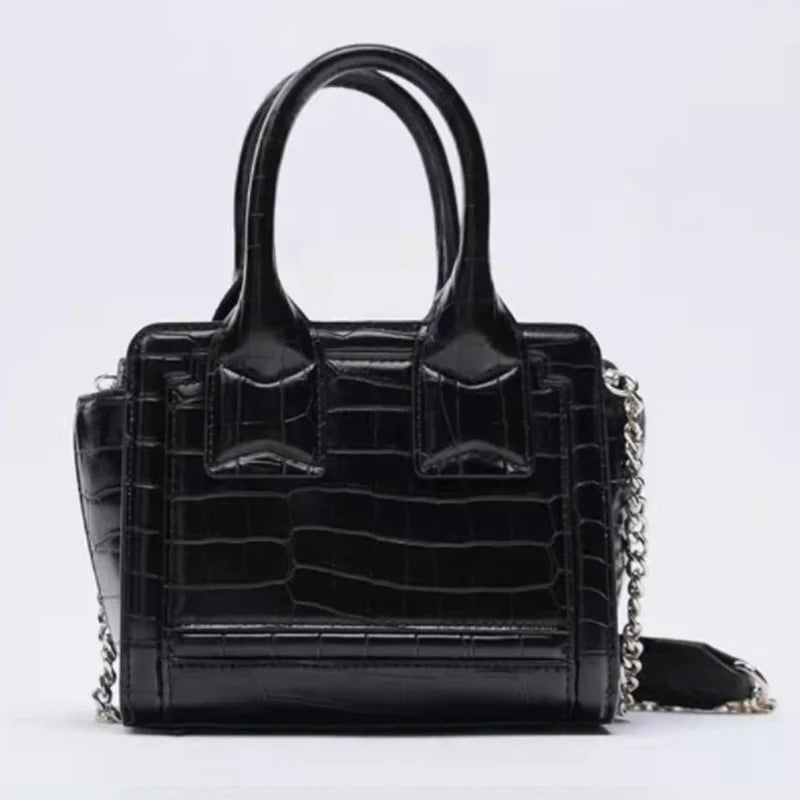 Crocodile Pattern Mini Shoulder Bag