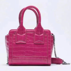 Crocodile Pattern Mini Shoulder Bag