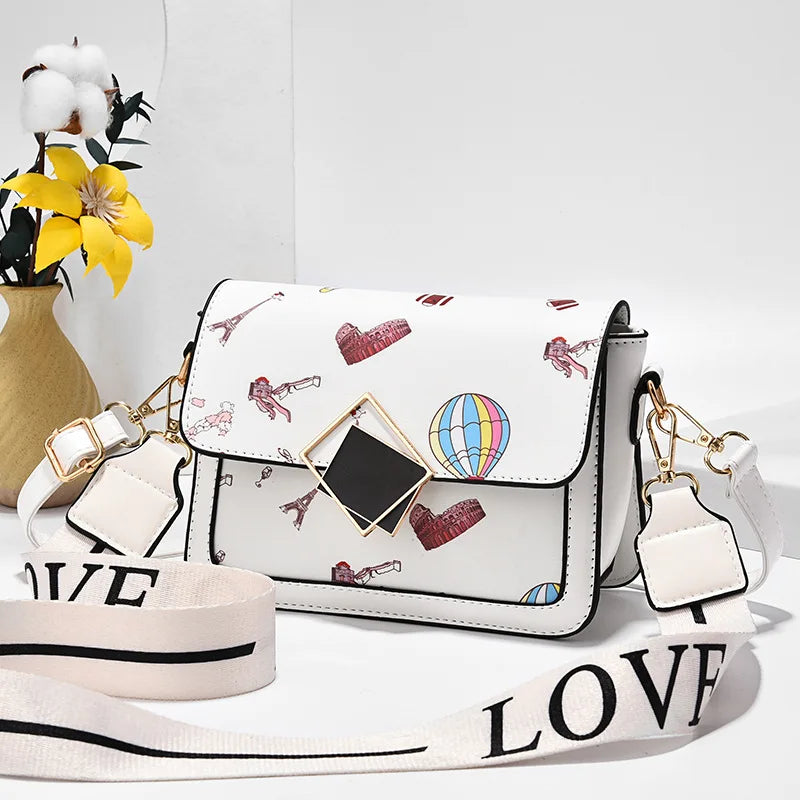 Women's Small Fresh Shoulder Bag Western Style Fashionable Broadband Small Bag