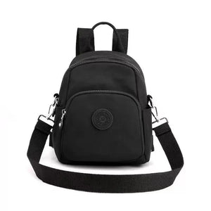 Women's Nylon Small Travel Backpack Messenger Shoulder Bag