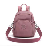 Women's Nylon Small Travel Backpack Messenger Shoulder Bag