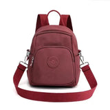 Women's Nylon Small Travel Backpack Messenger Shoulder Bag
