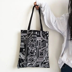 Japanese Comics Canvas Shoulder Bag for Women