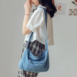 Women's Denim Messenger Shoulder Bag Retro Casual