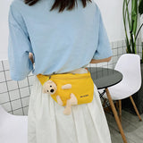 Bear Messenger Chest Bag Canvas Outdoor Ladies Small Bag