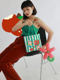 Women's Canvas Shoulder Bag Small Handbag Vintage Purse Casual Tote