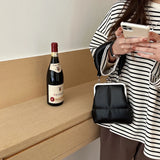 Women's Clutch Purse Handbags Chain Clip Shoulder Bag PU Leather