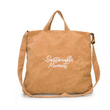 Women's Corduroy Handbag Shoulder Messenger Bag Satchel Tote Handle Purse