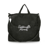 Women's Corduroy Handbag Shoulder Messenger Bag Satchel Tote Handle Purse
