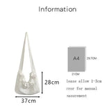 Cotton Laced Single Shoulder Bag for Women All-match Shopping Bags