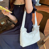 Cotton Laced Single Shoulder Bag for Women All-match Shopping Bags