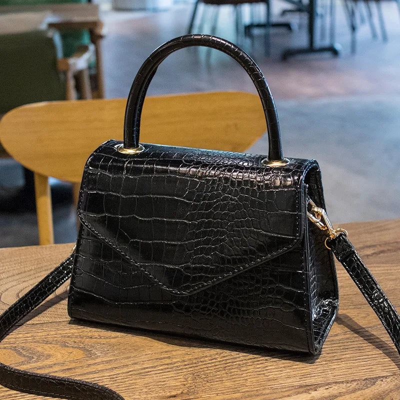 Crocodile Cross-body Small Square Bag for Women