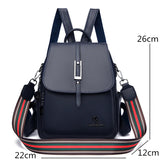 Leather Backpack for Teenage Girls School