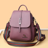 Leather Backpack for Teenage Girls School