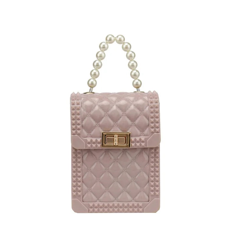 Women's Diagonal Cross Leather Sheepskin Bag Small Mobile Phone Bag