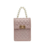Women's Diagonal Cross Leather Sheepskin Bag Small Mobile Phone Bag