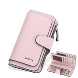 Women's Buckle Long Wallet Zipper Wallet Clip