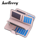 Women's Buckle Long Wallet Zipper Wallet Clip