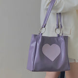 Women's Retro Love Shoulder Bag Handbag Large Capacity