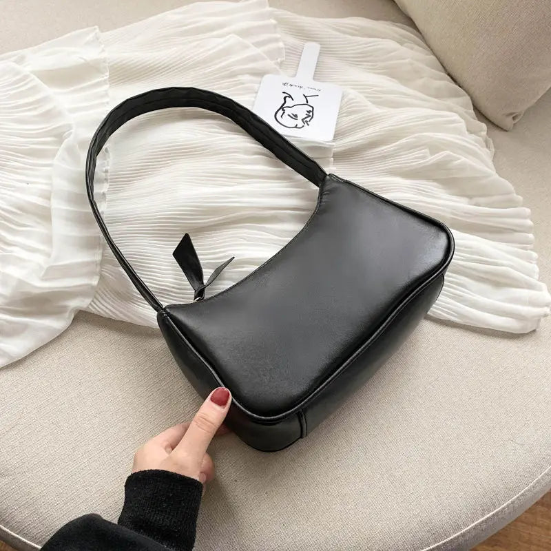 Retro PU Leather Shoulder Bag Casual Women Hobos Winter Handbags