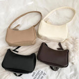 Retro PU Leather Shoulder Bag Casual Women Hobos Winter Handbags