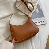 Retro PU Leather Shoulder Bag Casual Hobos Handbags