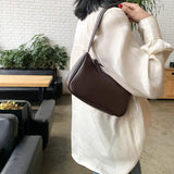 Retro PU Leather Shoulder Bag Casual Women Hobos Winter Handbags