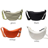 Women's Leather Handbags Solid Canvas Shoulder Chest Bag Purse