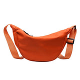 Women's Leather Handbags Solid Canvas Shoulder Chest Bag Purse