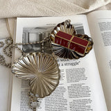 Women's Retro Silver Love Chain Bag Mini Handbag