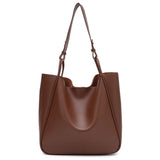 Vintage Textured Shoulder Bag with Large Capacity