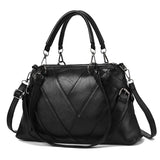 Women's Retro Striped One Shoulder Messenger Bag Large Capacity Handbag