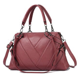 Women's Retro Striped One Shoulder Messenger Bag Large Capacity Handbag