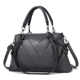 Women's Retro Striped One Shoulder Messenger Bag Large Capacity Handbag