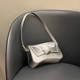 Women's Vintage Texture Chain Shoulder Bag Gradual Change Moon Handbag