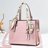 Women's Commuter Silk Scarf Shoulder Messenger Bag for Mom