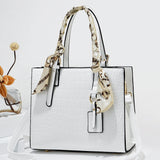 Women's Commuter Silk Scarf Shoulder Messenger Bag for Mom