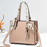 Women's Commuter Silk Scarf Shoulder Messenger Bag for Mom