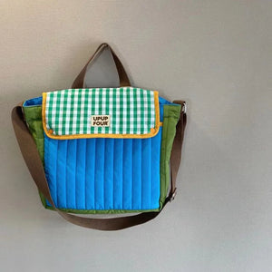 Women's Diaper Organizer Shoulder Bag Quilted Cotton Mommy Bags Baby Bag