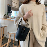 Women's Bucket Shaped Shoulder Bag Crossbody Large Capacity
