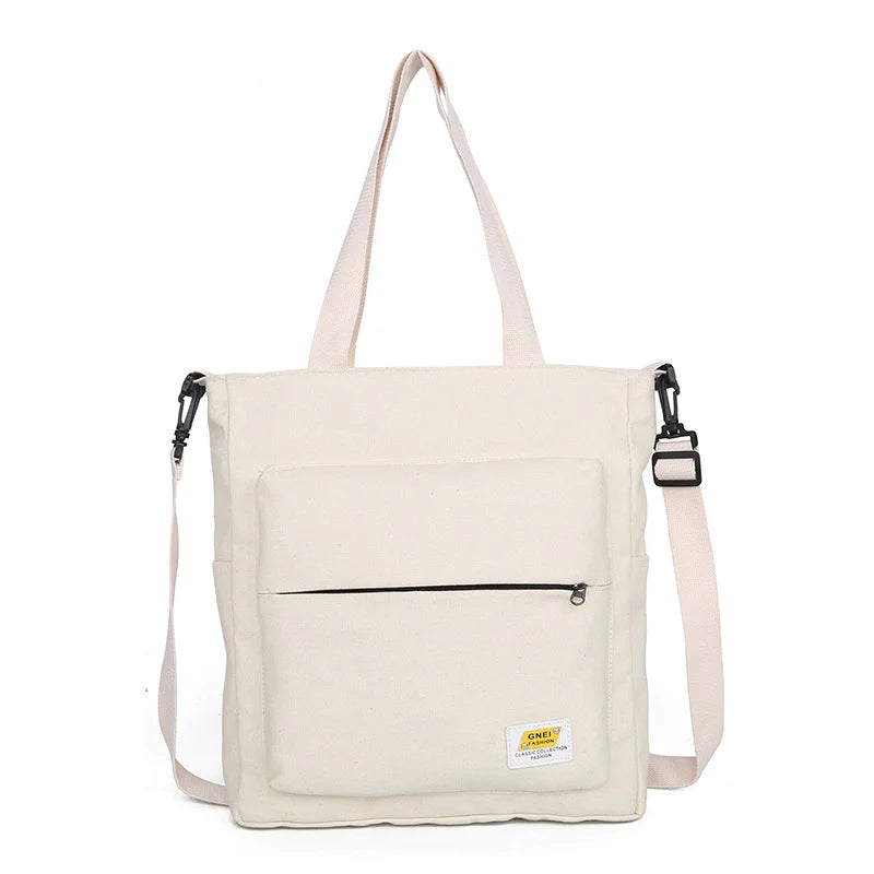 One Shoulder Canvas Bag Literature and Art College Backpack