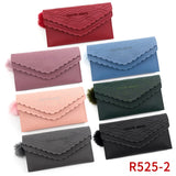 Women's Lace Double Cap Embroidery Long Wallet
