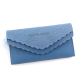 Women's Lace Double Cap Embroidery Long Wallet