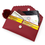 Women's Lace Double Cap Embroidery Long Wallet