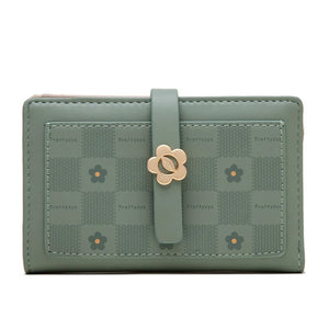 Women's Small Fresh Print Zipper Buckle Wallet