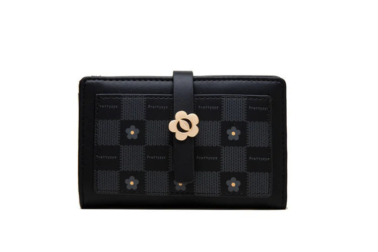 Women's Small Fresh Print Zipper Buckle Wallet